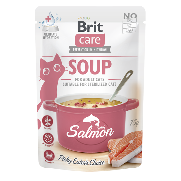Brit Care Soup for Cats Salmon 75g (15 pz)