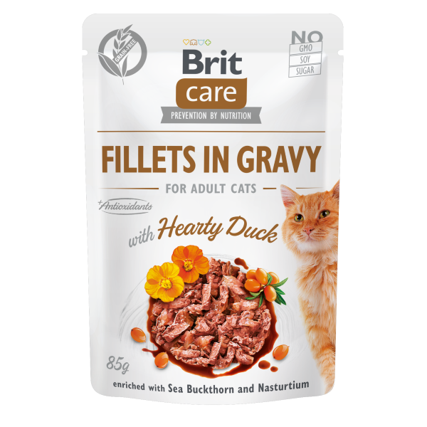 Brit Care Cat Pouches for Adult with Hearty Duck 85G (24PZ)