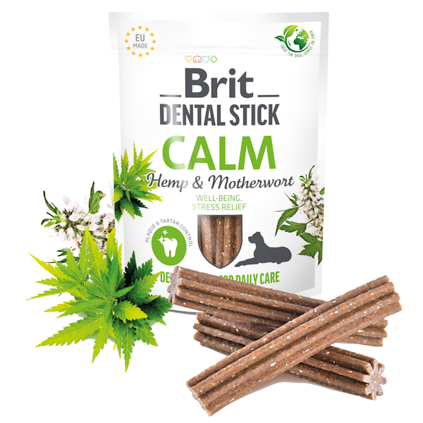 Brit Dental Stick CALM con Canapa ed Erba Cardiaca 251g (10pz)