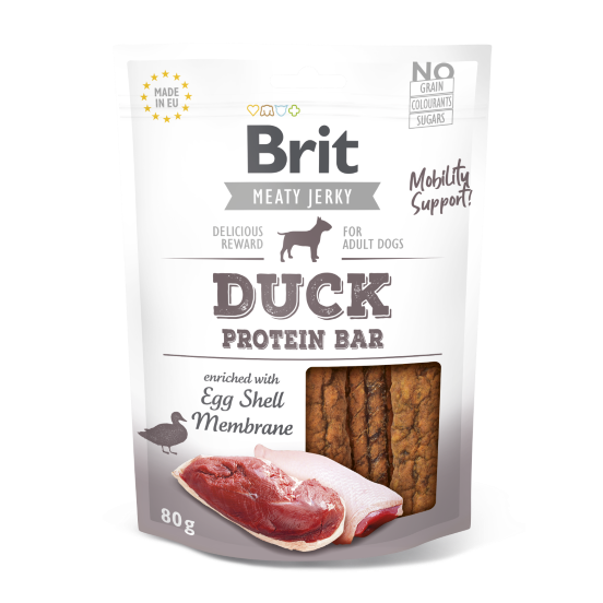 Brit Meat Jerky Snack - Duck Protein Bar 80 g (12pz)