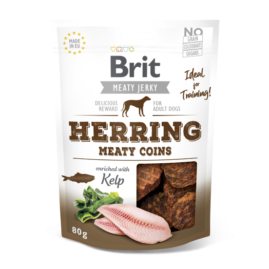 Brit Meat Jerky Snack - Herring Meaty Coins 80 g (12pz)