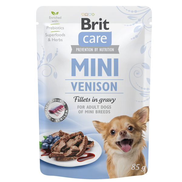 Brit Care Mini Pouch Fillets in Gravy Venison 85g (24 pz)