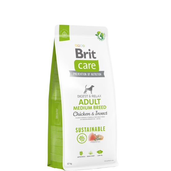 Brit Care Sustainable Adult Medium Chicken&Insect 12 KG