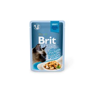 Brit Premium Cat Pouches Fillets in Gravy Chicken for Adult 85G (24PZ)