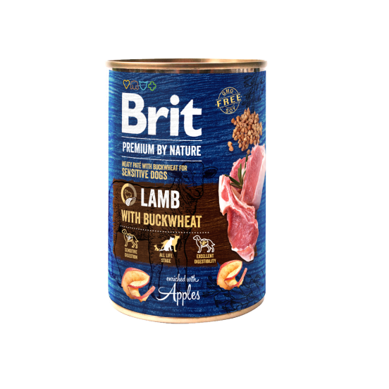 Brit Premium By Nature Lamb & Buckweath Sensitive 400g (6pz)