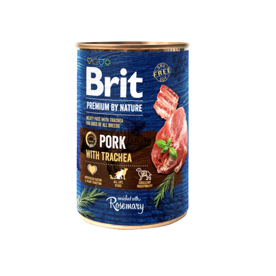 Brit Premium By Nature Pork & Trachea 400g (6pz)