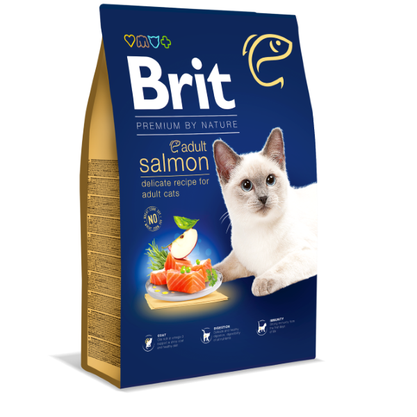 Brit Premium By Nature Cat Adult Salmon 8 Kg