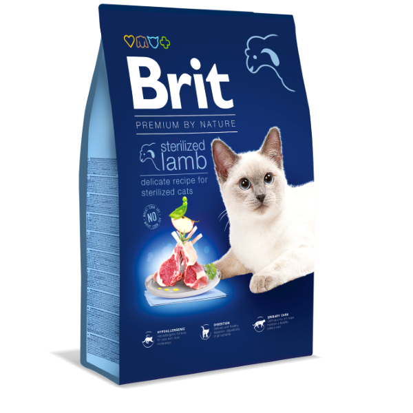 Brit Premium By Nature Cat Sterilized Lamb 8 Kg