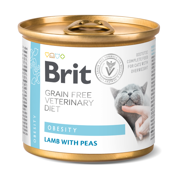 Brit Grain Free Veterinary Diet OBESITY Cat Umido 200 g (6PZ)