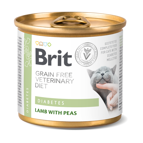 Brit Grain Free Veterinary Diet DIABETES Cat Umido 200 g (6PZ)