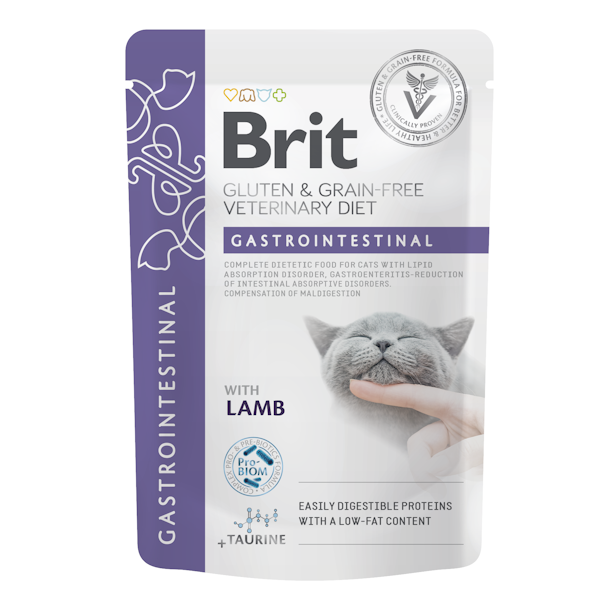 Brit Gluten&Grain-free Veterinary Diet Cat Pouches Gastrointestinal (12x85 g)
