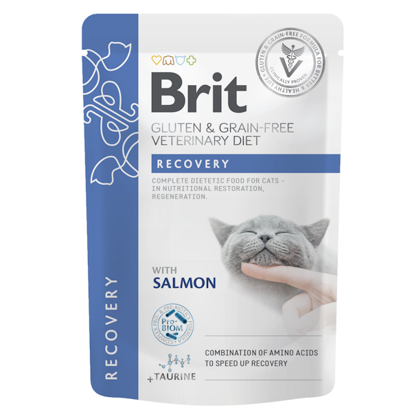 Brit Gluten&Grain-free Veterinary Diet Cat Pouches Recovery (12x85 g)
