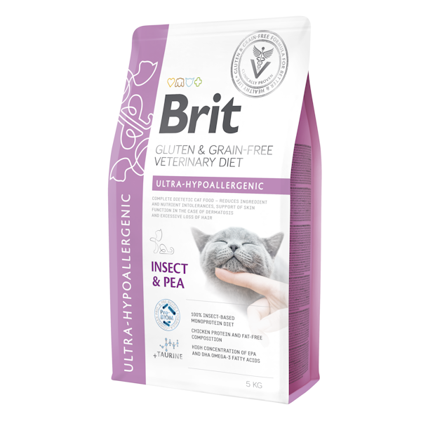 Brit Gluten&Grain Free Veterinary Diet ULTRA-HYPOALLERGENIC Cat 5 Kg
