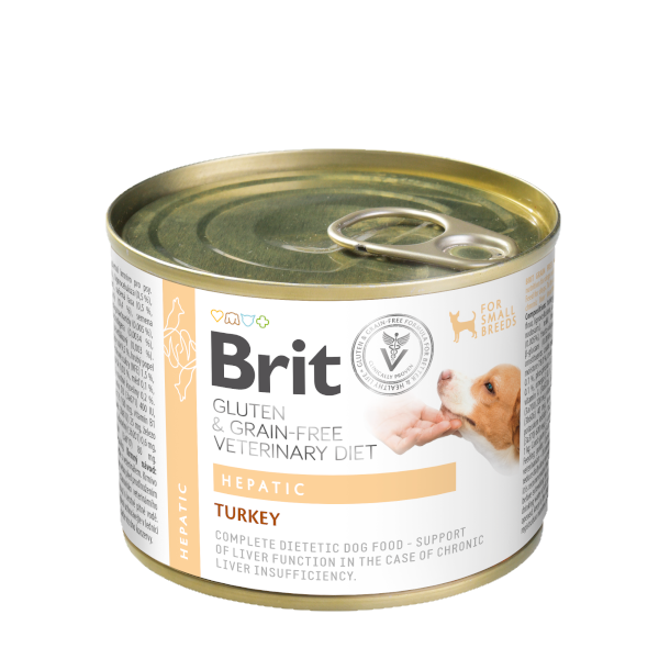 Brit Gluten&Grain Free Veterinary Diets HEPATIC Dog Umido 200 g (6PZ) (for small breeds)
